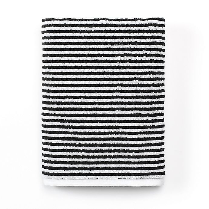 slide 4 of 4, Calvin Klein Donald Bath Towel - White/Black, 1 ct