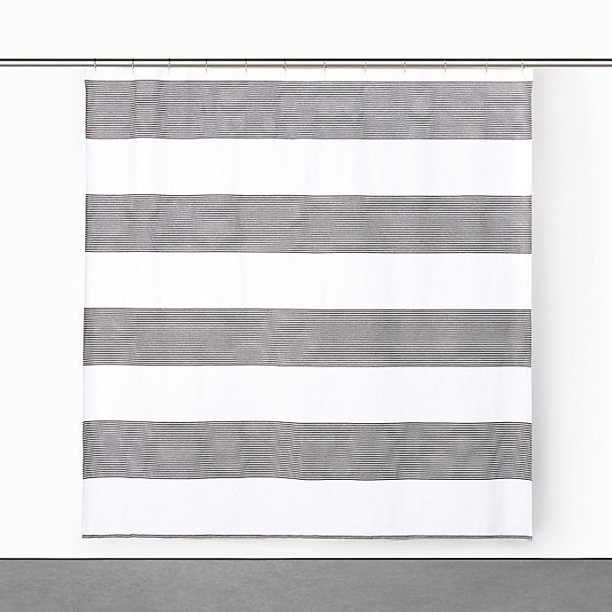 slide 2 of 2, Calvin Klein Donald Shower Curtain - White/Black, 1 ct