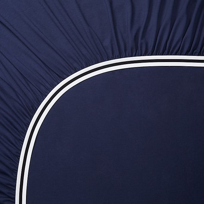 slide 3 of 5, Calvin Klein Harrison Queen Flat Sheet - Navy, 1 ct