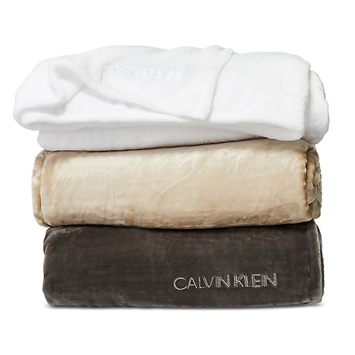 slide 3 of 3, Calvin Klein Michael King Blanket - Taupe, 1 ct