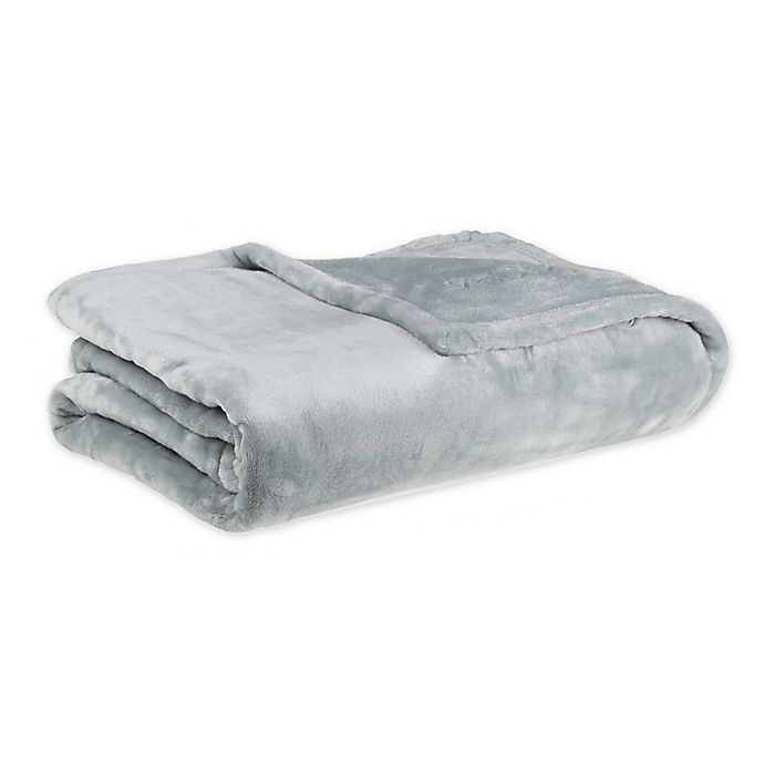 slide 1 of 3, Calvin Klein Michael Fleece Throw Blanket - Grey, 1 ct