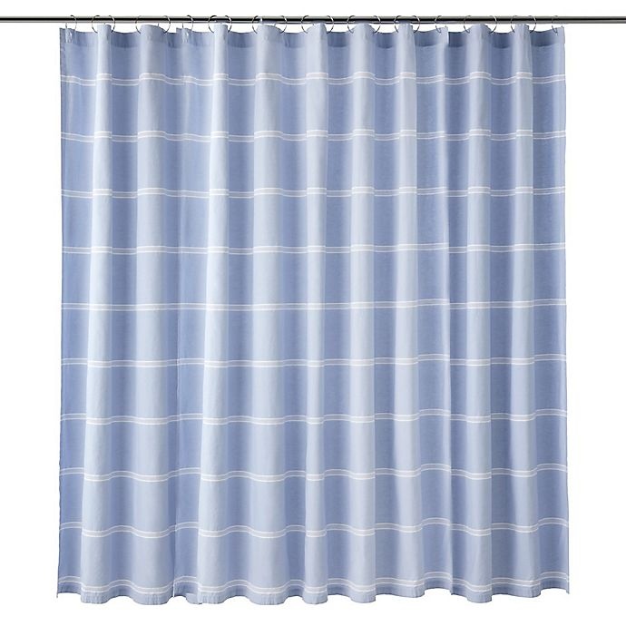 slide 1 of 1, Calvin Klein Eileen Shower Curtain - Blue/White, 1 ct
