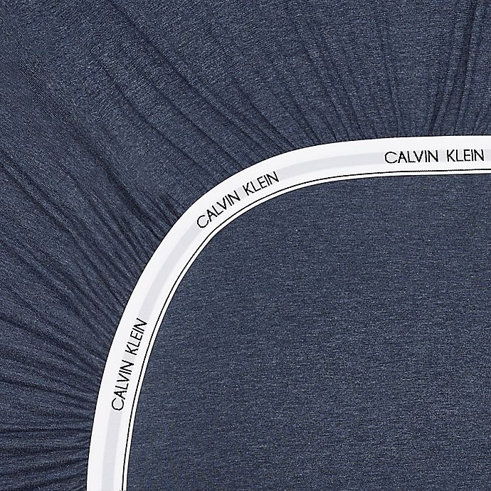 slide 3 of 3, Calvin Klein Harrison Full Fitted Sheet - Indigo, 1 ct