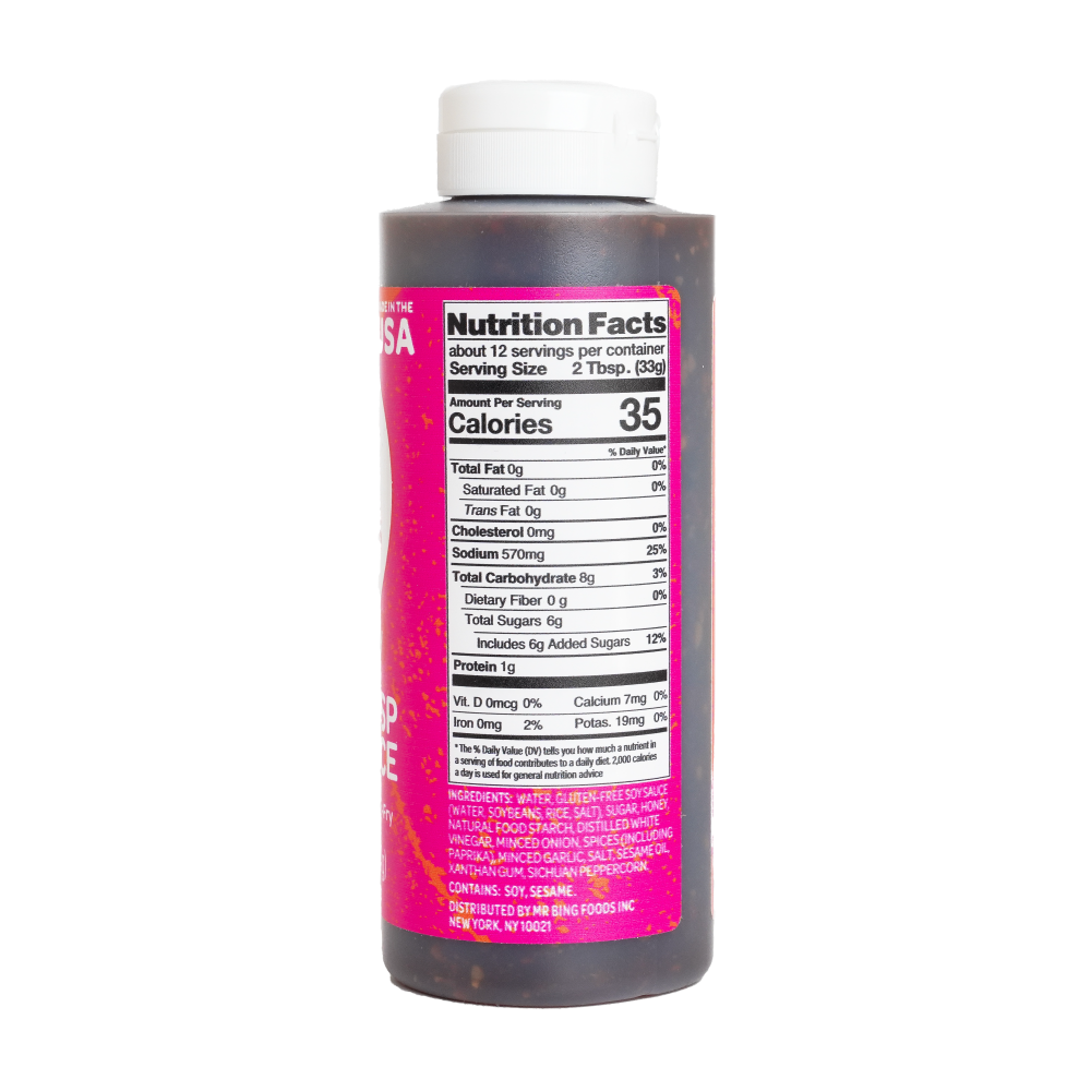 slide 3 of 3, Mr Bing Sweet & Spicy Chili Crisp BBQ Sauce, 14.5 oz