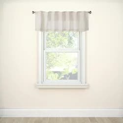 1pc 54"x15" Light Filtering Bonaire Window Valance Beige - Threshold