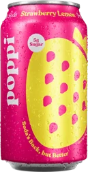 Poppi Strawberry Lemon Prebiotic Soda Can