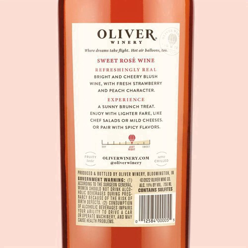 slide 8 of 22, Oliver Winery Sweet Rosé Wine 750mL, 750 ml