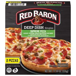 Red Baron Deep Dish Singles Supreme Pizza - 2 ea