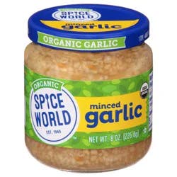 Spice World Organic Minced Garlic, 8 Oz
