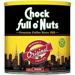 Chock Full O' Nuts Heavenly Original Medium Roast Ground Coffee - 30.5 oz Can