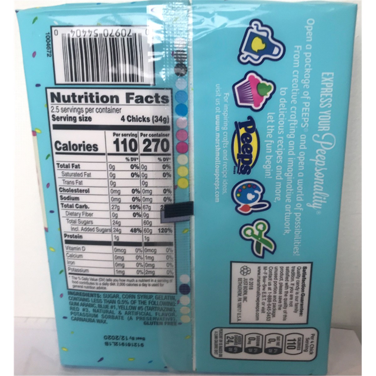 slide 2 of 2, Peeps Party Cake Flavored Marshmallow 10 ea, 10 ct