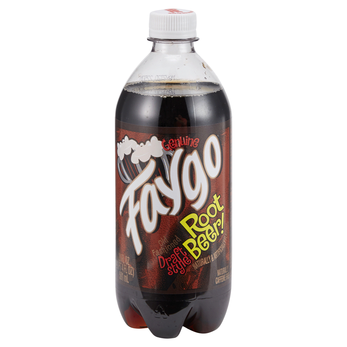 slide 1 of 4, Faygo Draft Style Root Beer Bottle, 20 fl oz