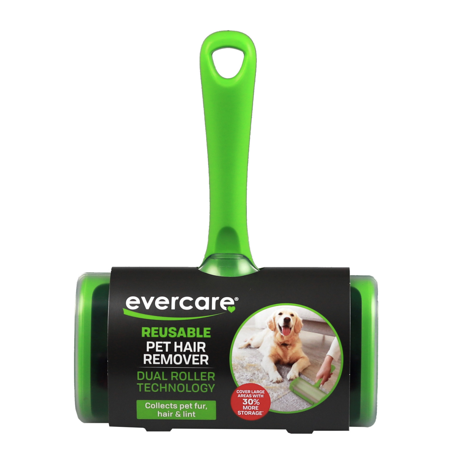 slide 1 of 2, Evercare Dual Roller Technology Reusable Pet Hair Remover 1 ea, 1 ct
