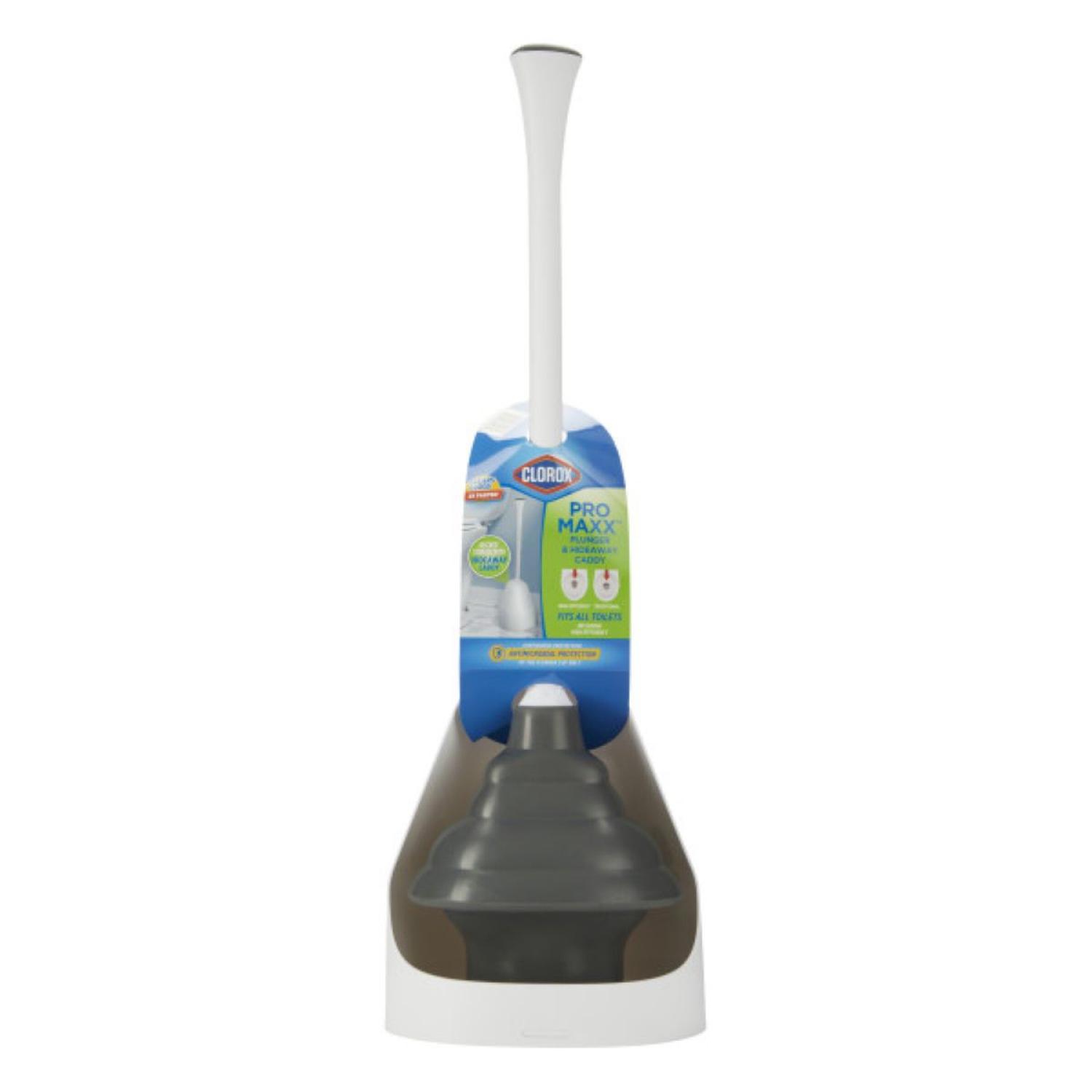 slide 1 of 3, Clorox Hideaway Plunger and Caddy, 1 ct