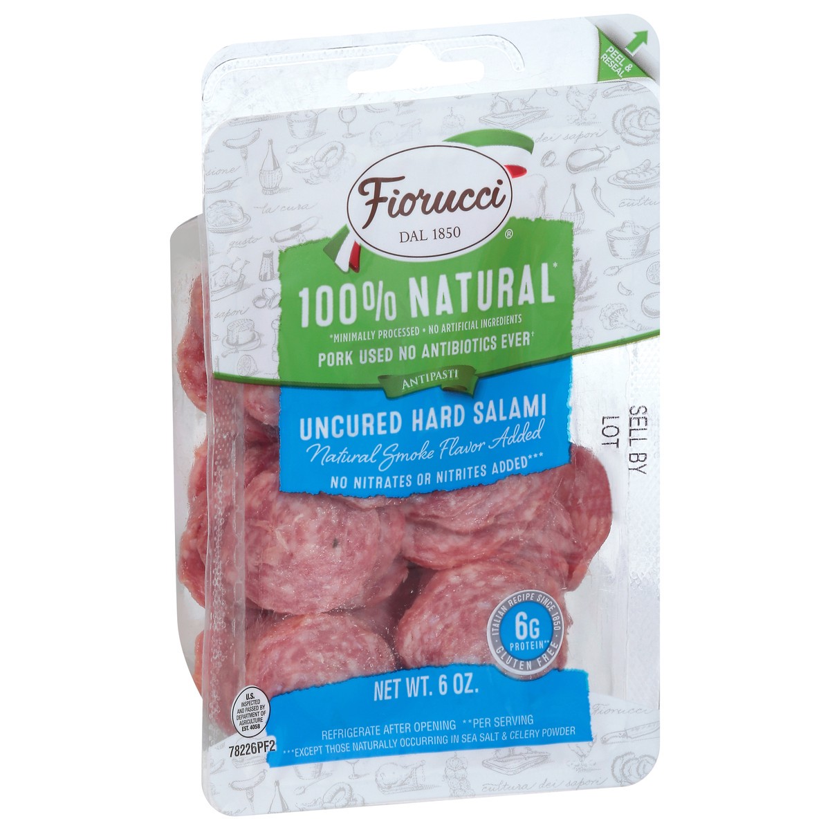 slide 9 of 11, Fiorucci Uncured Hard Salami 6 oz, 6 oz