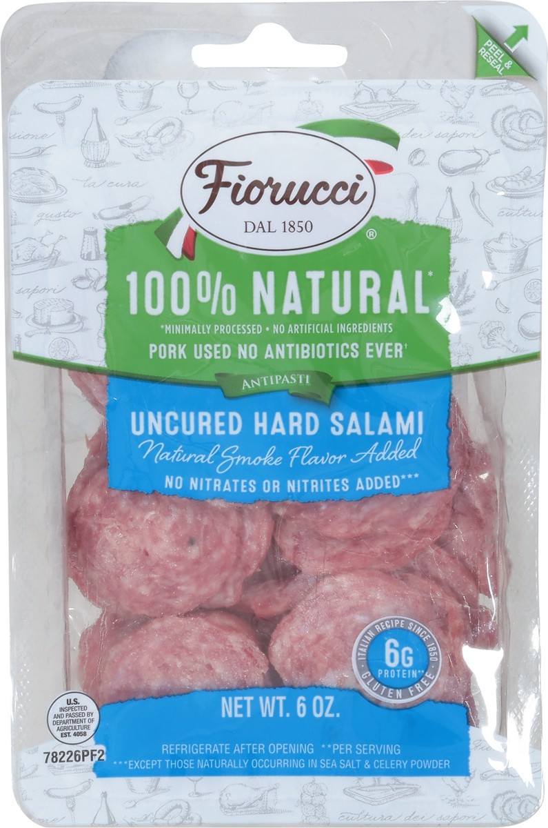 slide 2 of 11, Fiorucci Uncured Hard Salami 6 oz, 6 oz