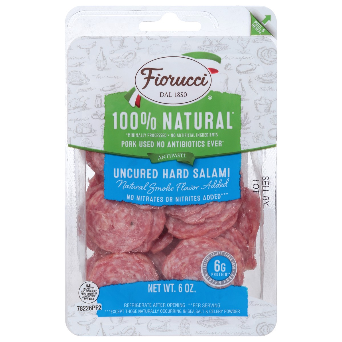 slide 10 of 11, Fiorucci Uncured Hard Salami 6 oz, 6 oz