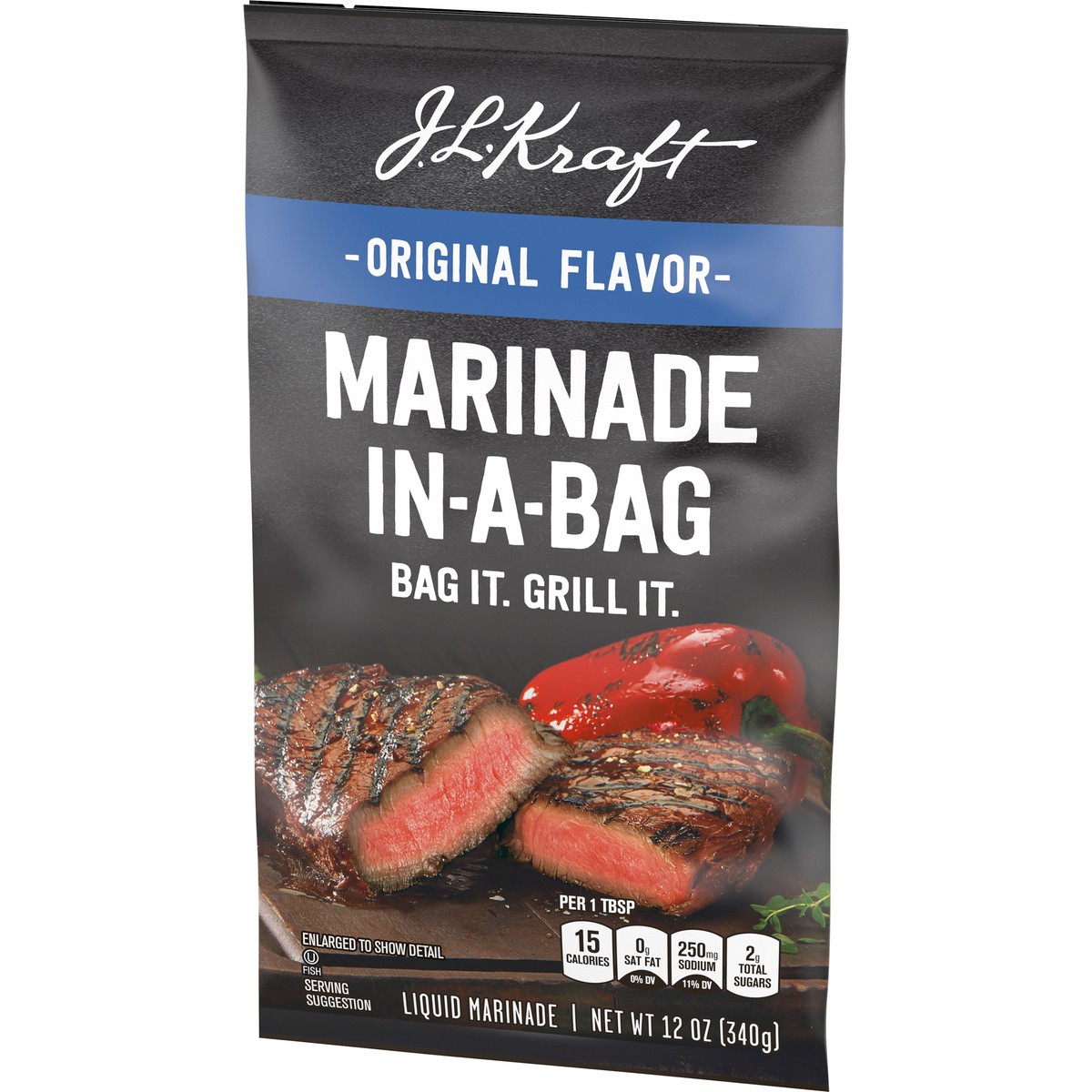 slide 6 of 9, Kraft J.L. Kraft Marinade-In-A-Bag Original Flavor Liquid Marinade, 12 oz Bag, 12 oz