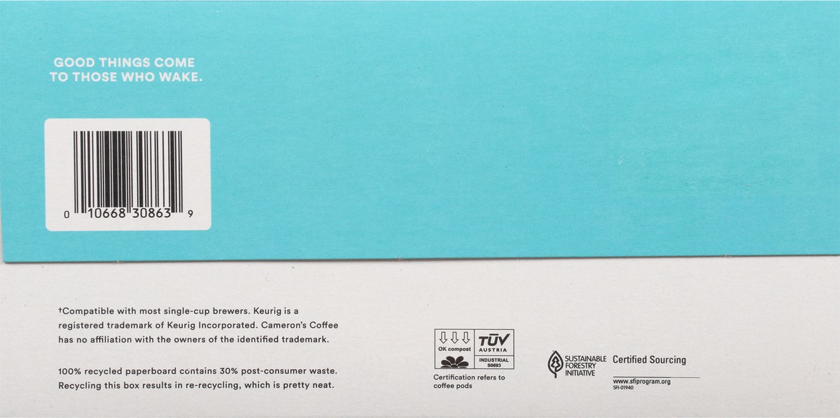 slide 9 of 9, Cameron's EcoPod Light Roast Smooth Hawaiian Blend Coffee 32 - 0.36 oz Pods, 11.57 oz