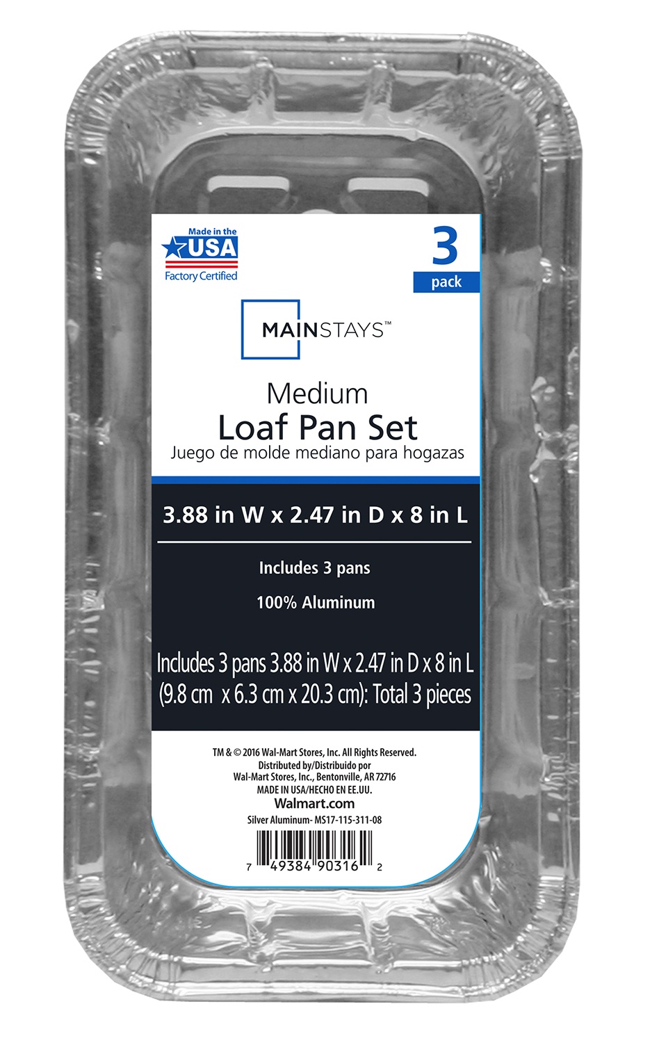 slide 1 of 1, Home Select 3 Loaf Pans, 3 ct