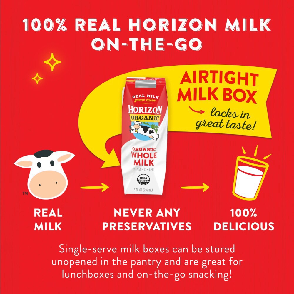slide 5 of 6, Horizon Organic Shelf Stable Whole Milk, 6 ct; 8 fl oz