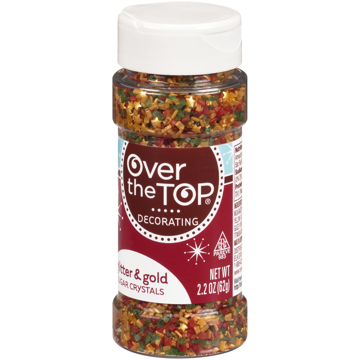 slide 6 of 13, Over The Top Glitter & Gold Sugar Crystals - 2.2 oz, 2.2 oz