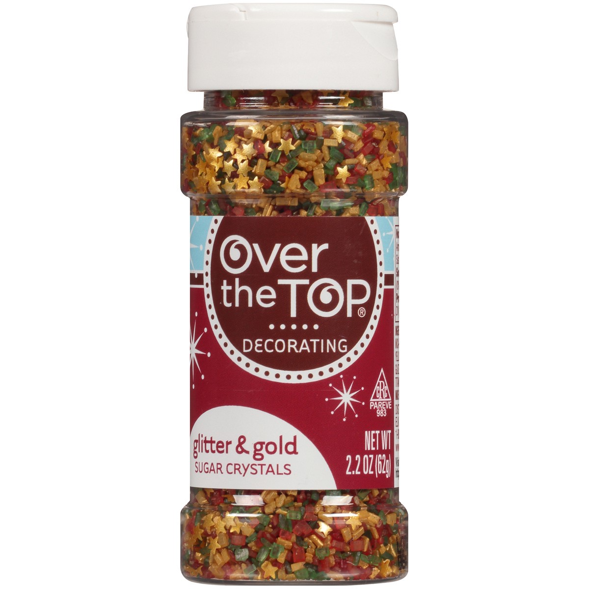 slide 3 of 13, Over The Top Glitter & Gold Sugar Crystals - 2.2 oz, 2.2 oz