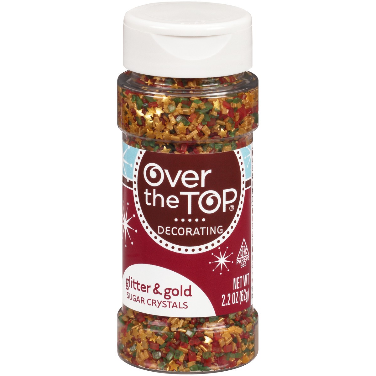 slide 1 of 13, Over The Top Glitter & Gold Sugar Crystals - 2.2 oz, 2.2 oz