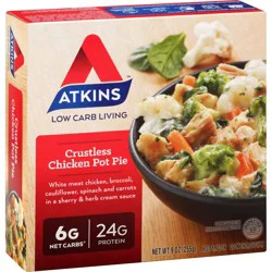 Atkins Pot Pie, Crustless, Chicken