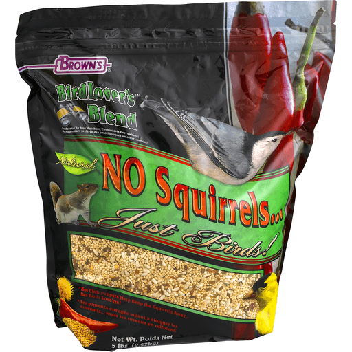 slide 3 of 8, Brown's No Squirrels Just Birds Blend, 5 lb