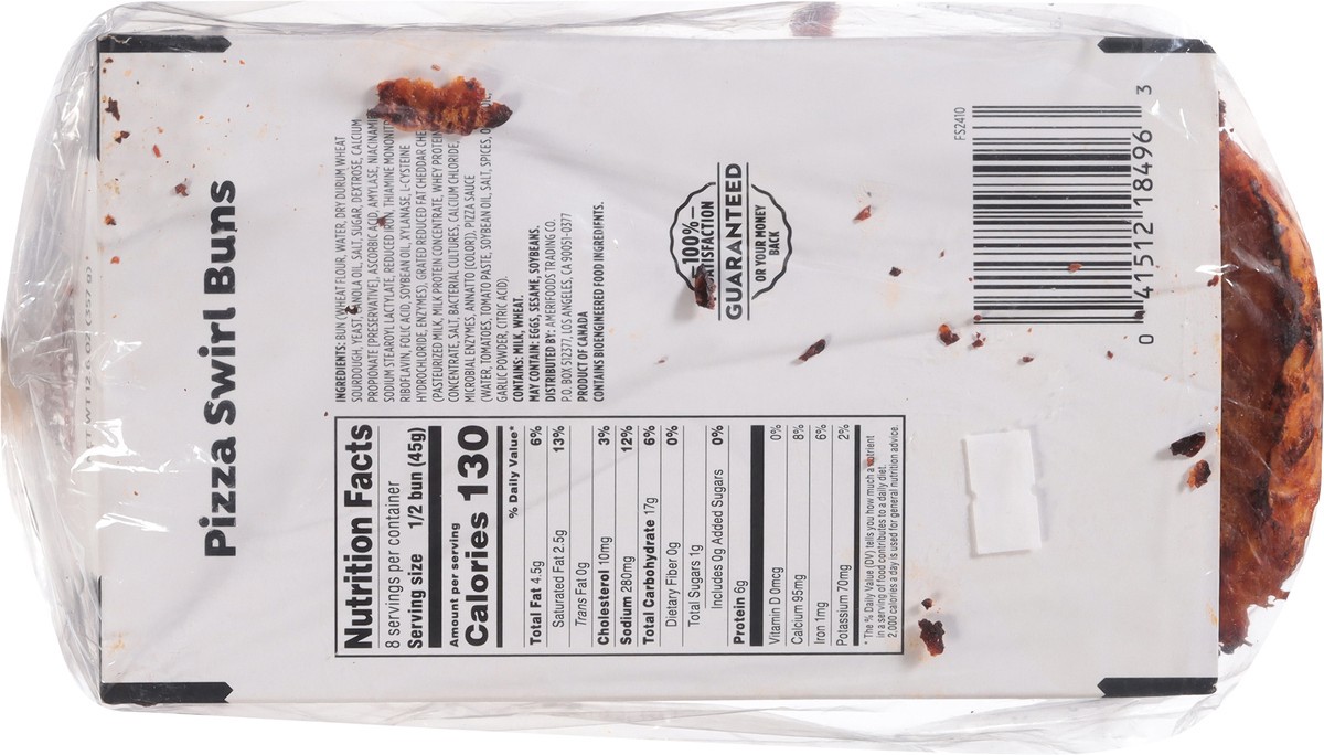 slide 12 of 14, First Street Pizza Swirl Buns 4 Ct, 12.6 oz