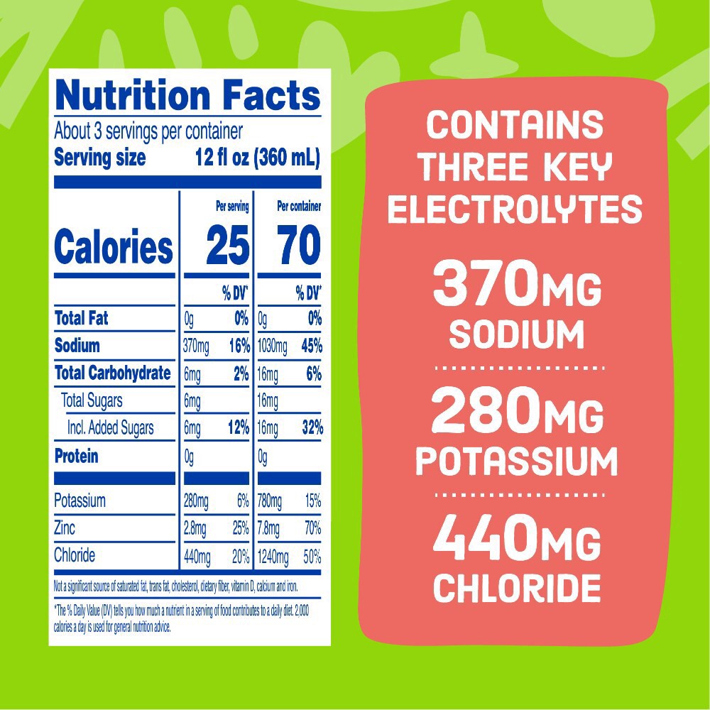 slide 5 of 5, Comforts Cherry Punch Advantage Care Electrolyte Solution, 33.8 fl oz