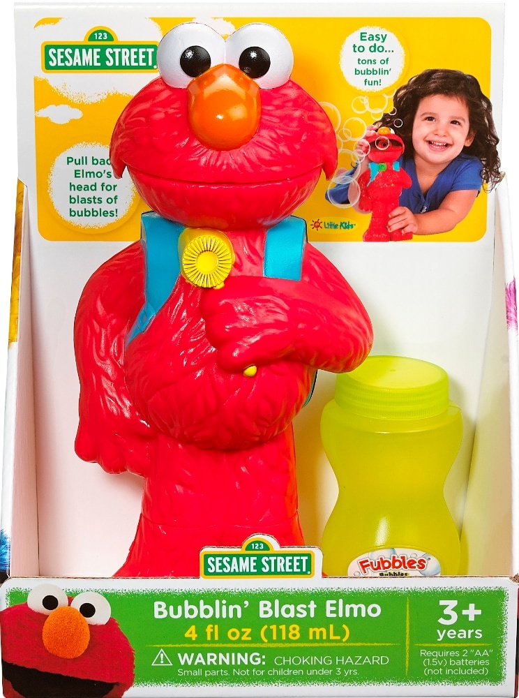 slide 1 of 1, Sesame Street Bubblin' Blast Elmo & Bubble Solution - Red, 1 ct