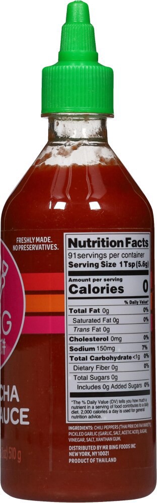 slide 2 of 4, Mr Bing Sriracha Chili Sauce, 18 oz