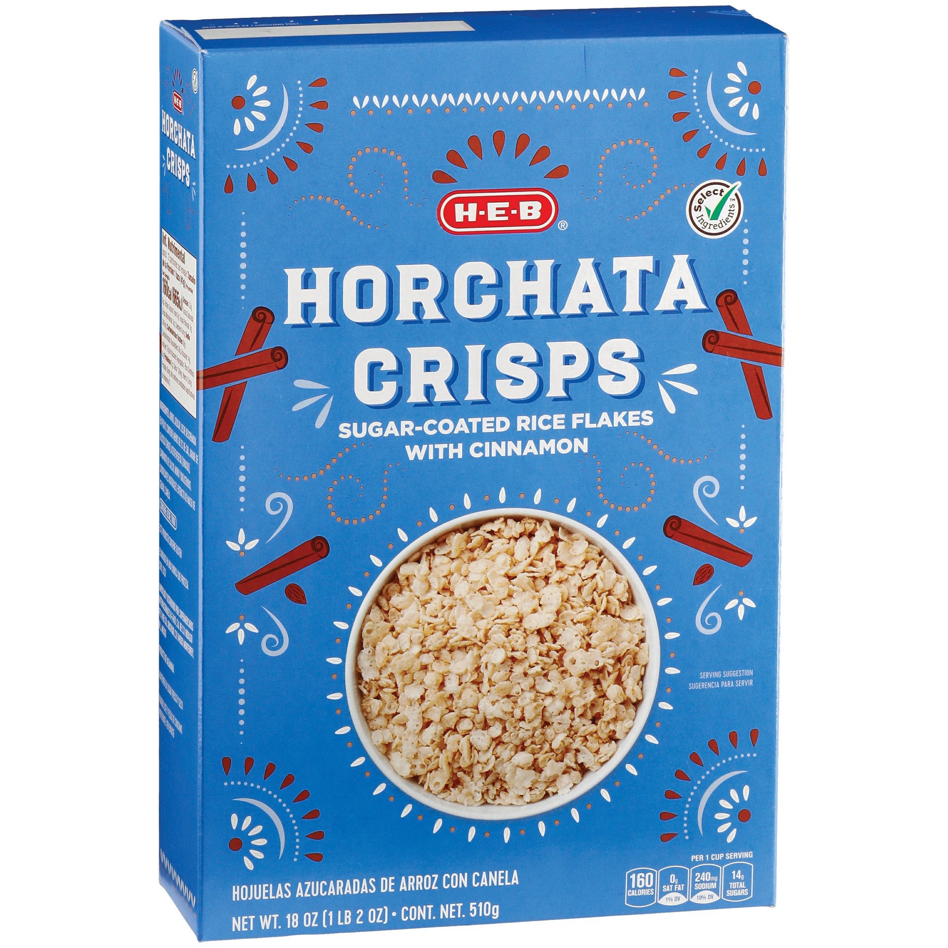 slide 1 of 1, H-E-B Horchata Crisps, 18 oz