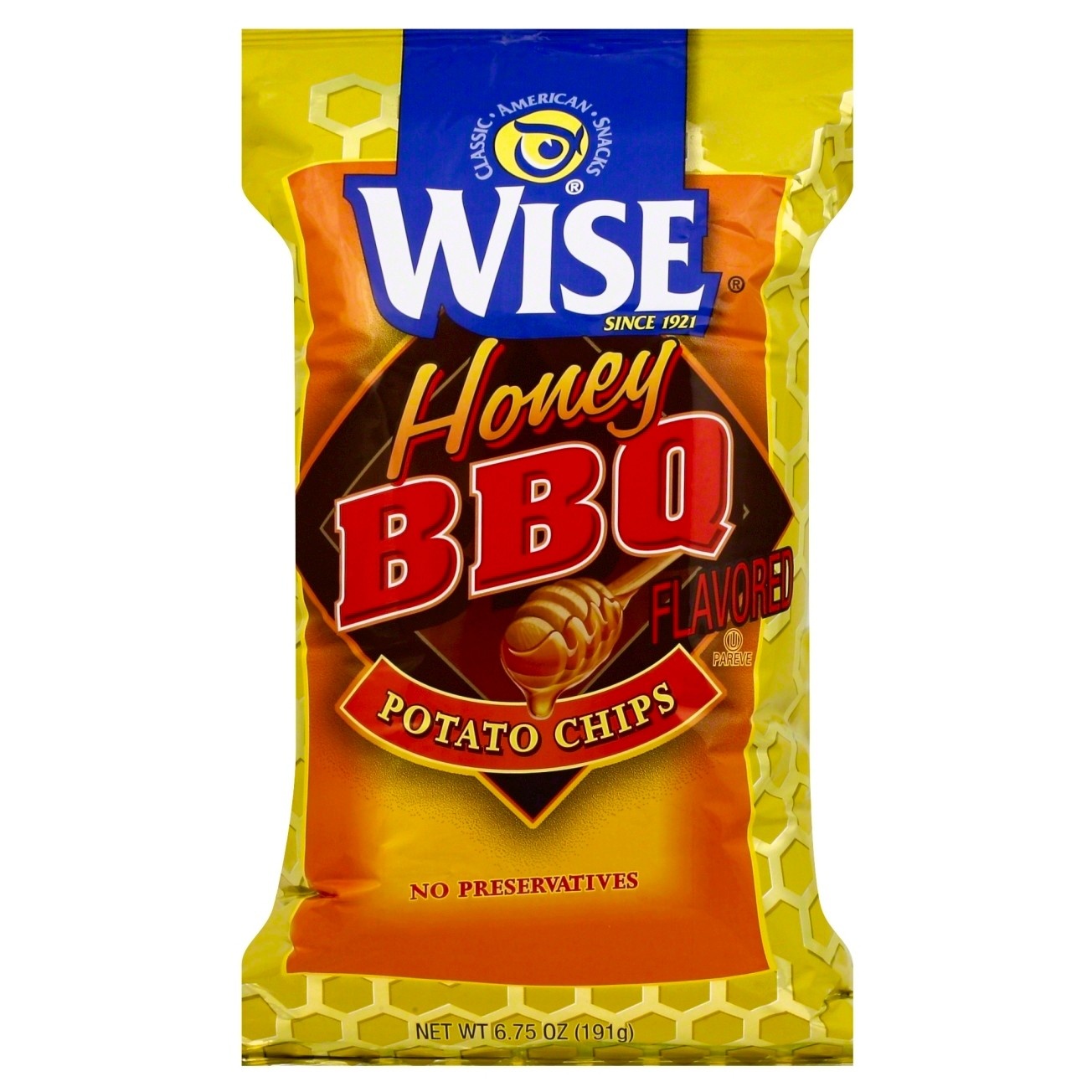 slide 1 of 6, Wise Honey BBQ Potato Chips, 6.75 oz