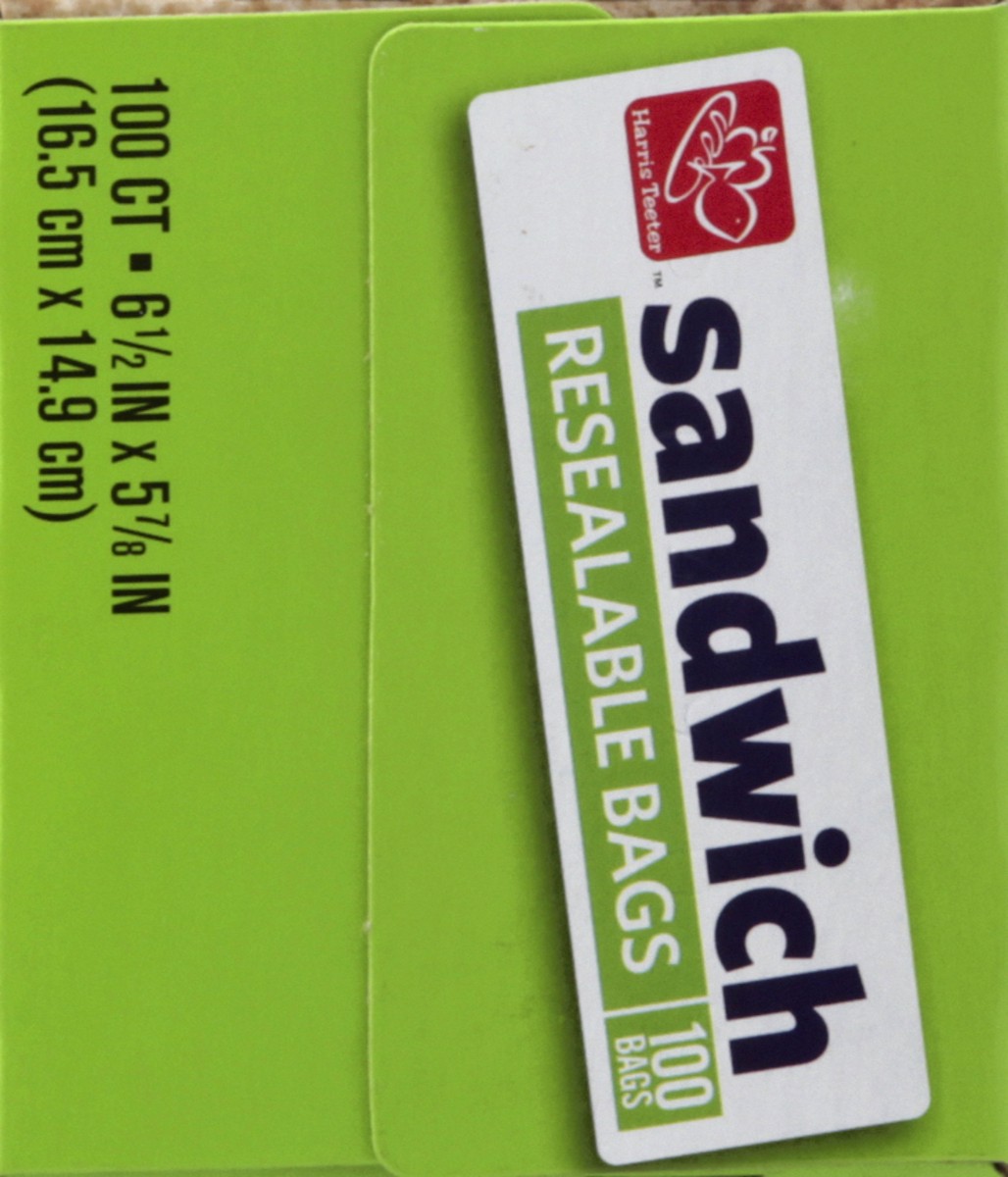 slide 4 of 11, Harris Teeter Sandwich Bags Recloseable, 100 ct