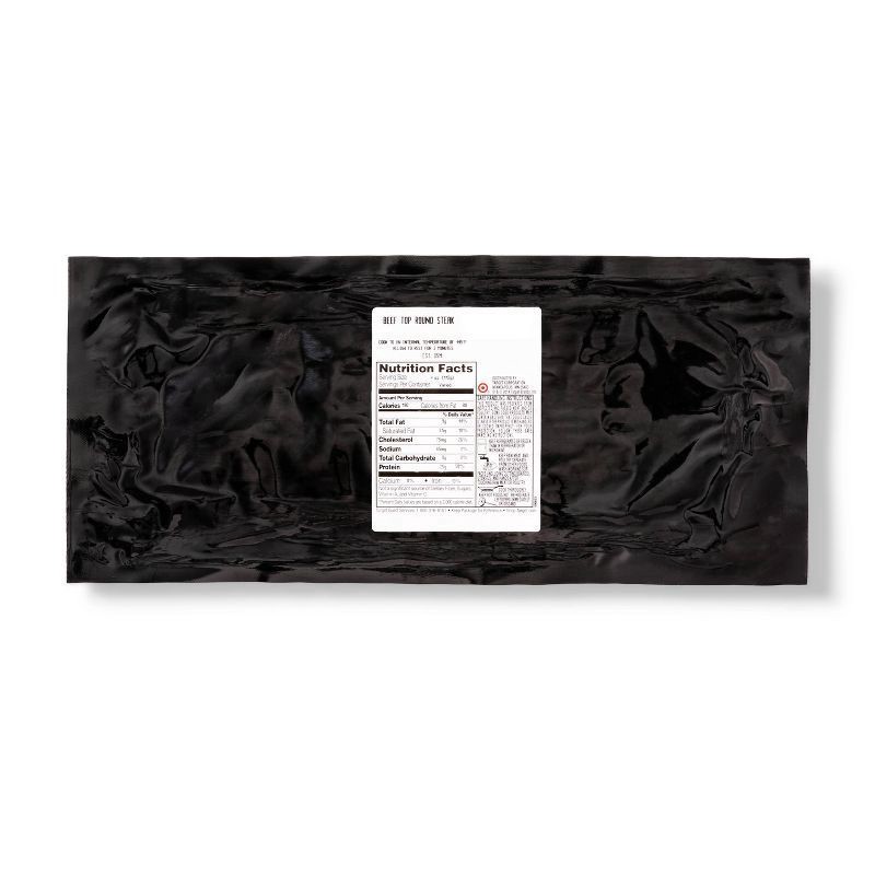 slide 3 of 3, Market District Beef Top Round Steak, Certified Angus Beef, per lb