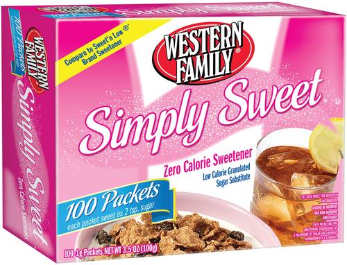 slide 1 of 1, Western Family Simply Swt Sugar Substitute, 100 ct