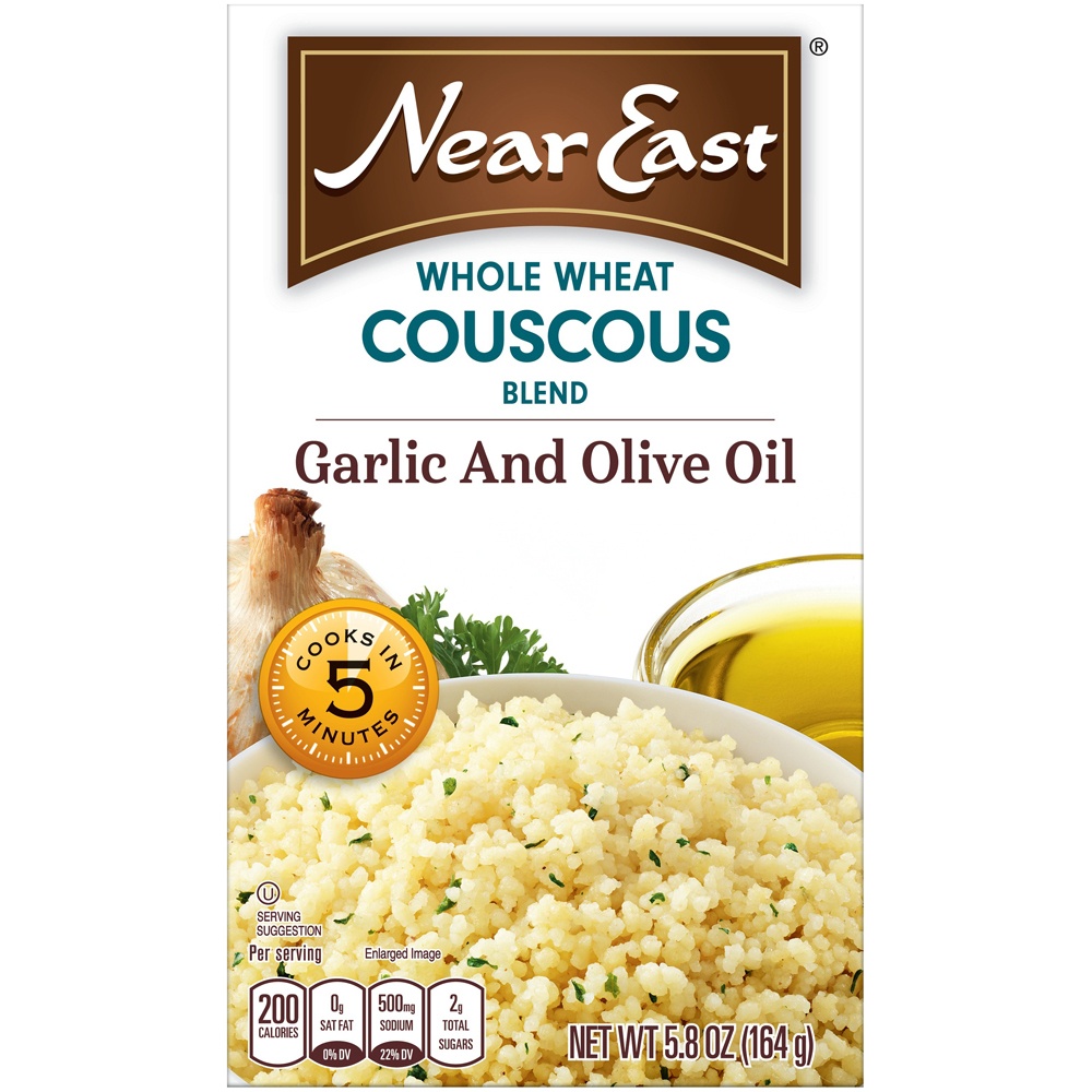 slide 2 of 6, Near East Wheat Couscous Roasted Garlic & Olive Oil Whole Grain Blends, 5.8 oz