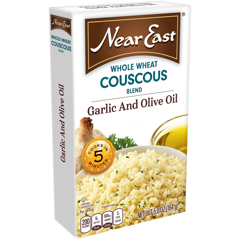 slide 3 of 6, Near East Wheat Couscous Roasted Garlic & Olive Oil Whole Grain Blends, 5.8 oz