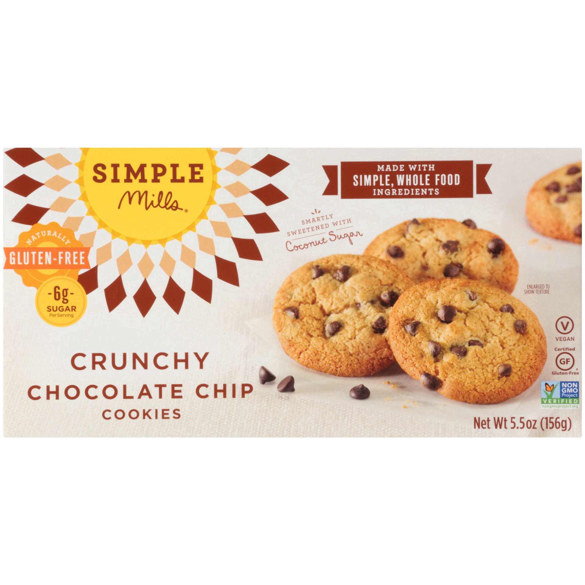 slide 25 of 28, Simple Mills Chocolate Chip Crunchy Almond Flour Cookies, 5.5 oz