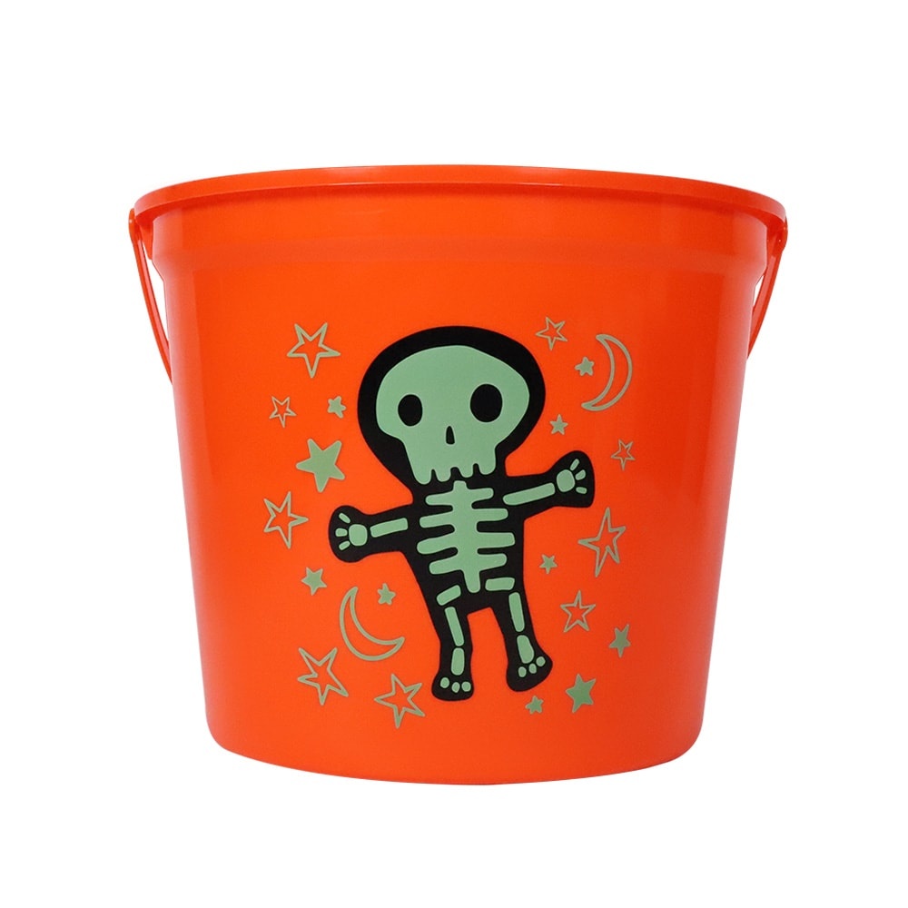 slide 1 of 1, Holiday Home Glow Skeleton Treat Bucket, 1 ct