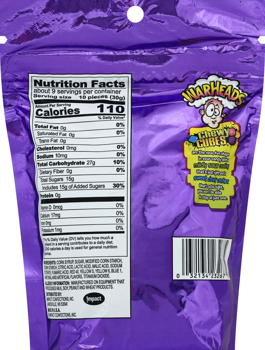 slide 4 of 6, Warheads Chewy Cubes Candy, 10 oz