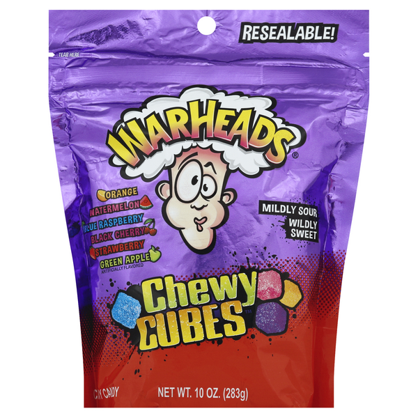 slide 1 of 6, Warheads Chewy Cubes Candy, 10 oz