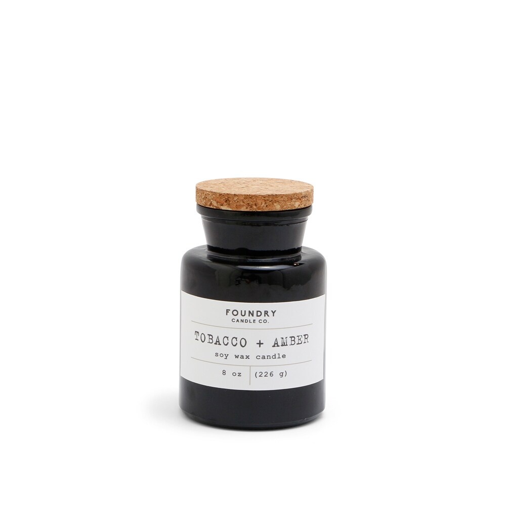 slide 1 of 1, Foundry Candle Co. Scented Candle - Typewriter Tobacco + Amber, 8 oz