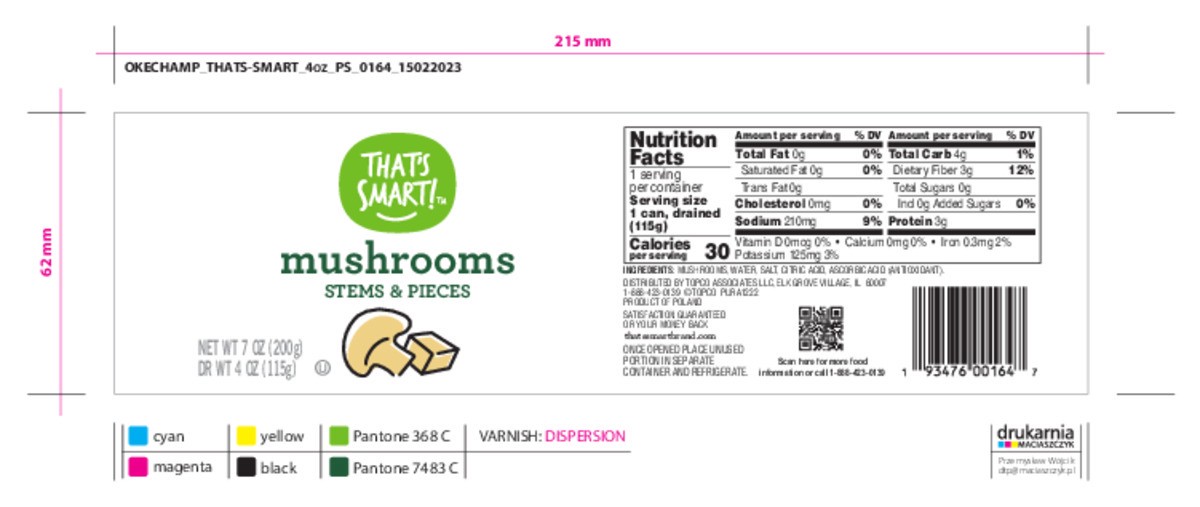 slide 14 of 15, That's Smart! Stems & Pieces Mushrooms 7 oz, 7 oz