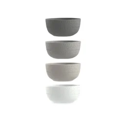 Room & Retreat Set of 4 Polypropylene Cereal Bowls, 6 in