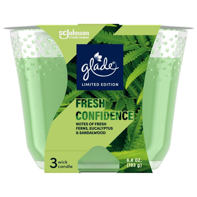 slide 10 of 11, Glade 3 Wick Candle - Fresh Confidence - 6.8oz, 6.8 oz