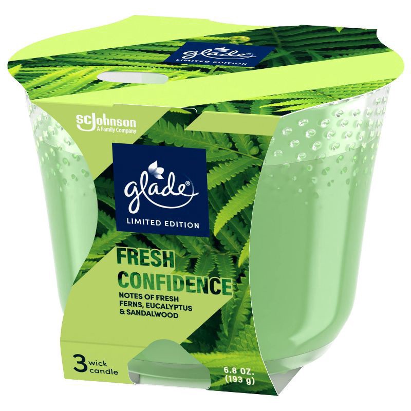slide 6 of 11, Glade 3 Wick Candle - Fresh Confidence - 6.8oz, 6.8 oz